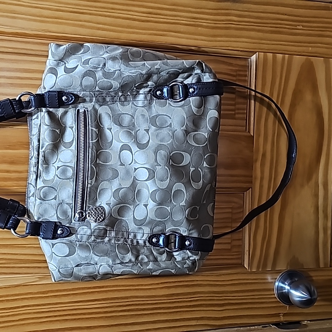 Coach Monogrammed Brown Bag